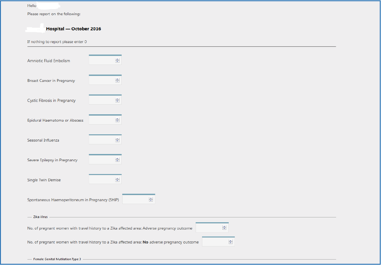 UKOSS Online Report Page sample